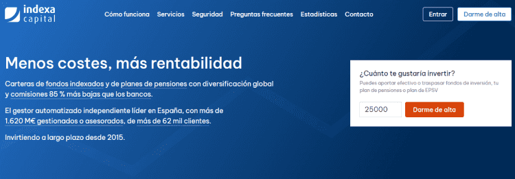 Indexa Capital es una de las plataformas de Robo Advisors líderes en el mercado español